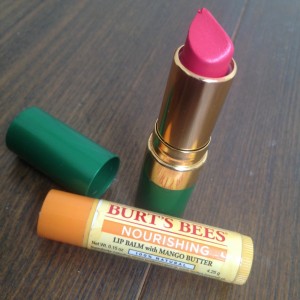 Happy lips with Burt's Bees balm and my favorite lip color ever by Revlon