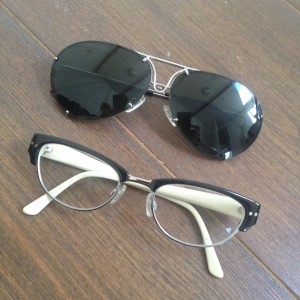Sunnies by Porsche design, prescription glasses by Spijkers & Spijkers for Specsavers (don't tell anyone, but I have -2)