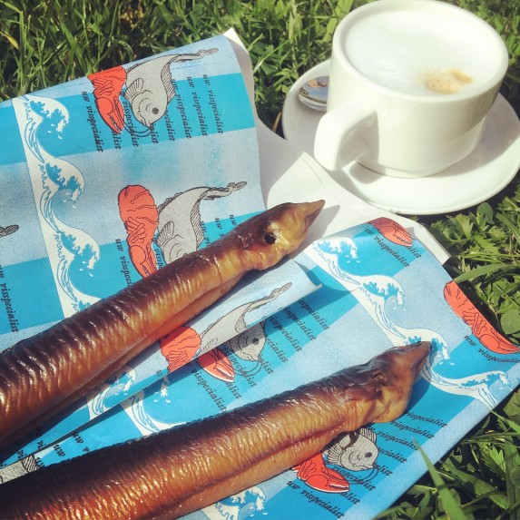 Freshly smoked eel at the Zuiderzee Museum