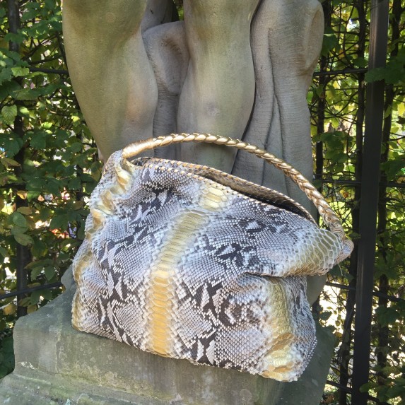 Ain't it a stunner? Snakeskin bag by Bidadari Vogue, made to order. 